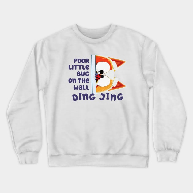 Poor Little Bug on the Wal Crewneck Sweatshirt by Justine Nolanz